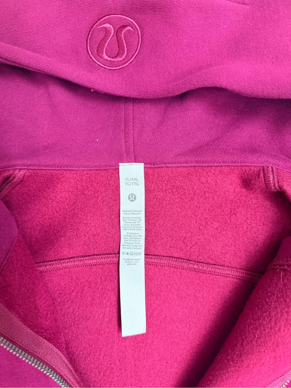 Lululemon Scuba Oversized full zip hoodie. Size XL/XXL